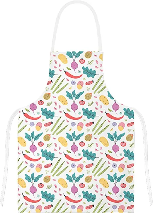 Delantales de Cocina , Ajustable Delantal Unisexo Adultos Delantales de Cocinero para Chef Jardinería Cafetería Barbacoa Pintar Hornear