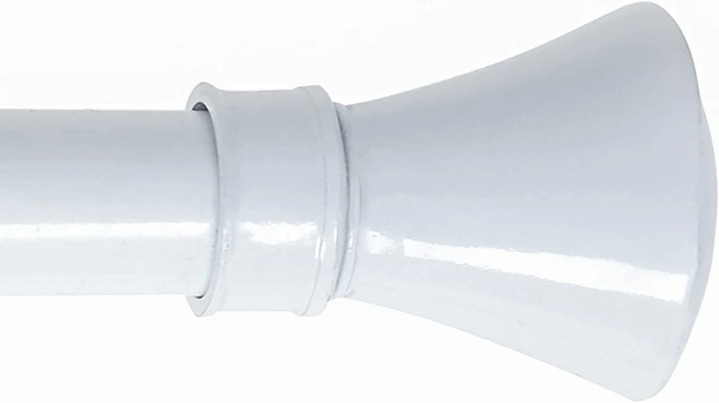 Barra Extensible para Cortina con terminales en Estilo de Rústico - Barra Cortina Decolativa incluiye Soportes y Anillos de Plásticos