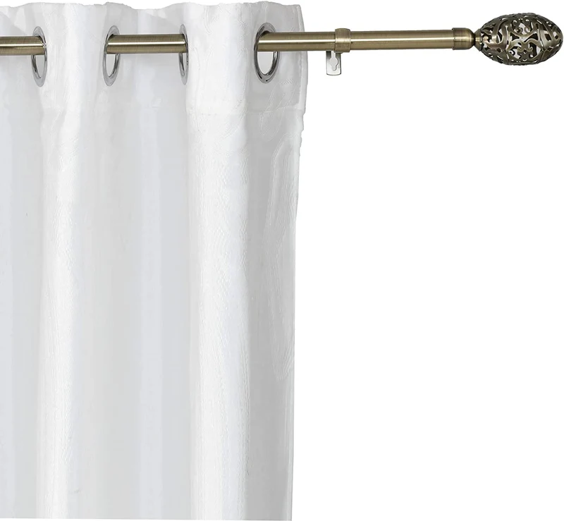 Barra Cortina Extensible Forja Universal - Barra Cortina Decolativa Extensible de Acero incluiye Soportes y Anillos
