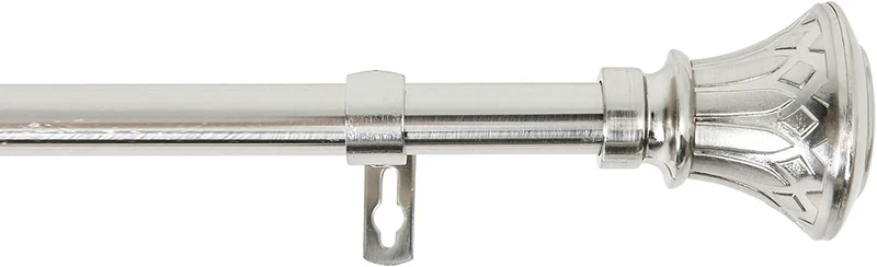 Barra Cortina Extensible Forja Universal - Barra Cortina Decolativa Extensible de Acero incluiye Soportes y Anillos