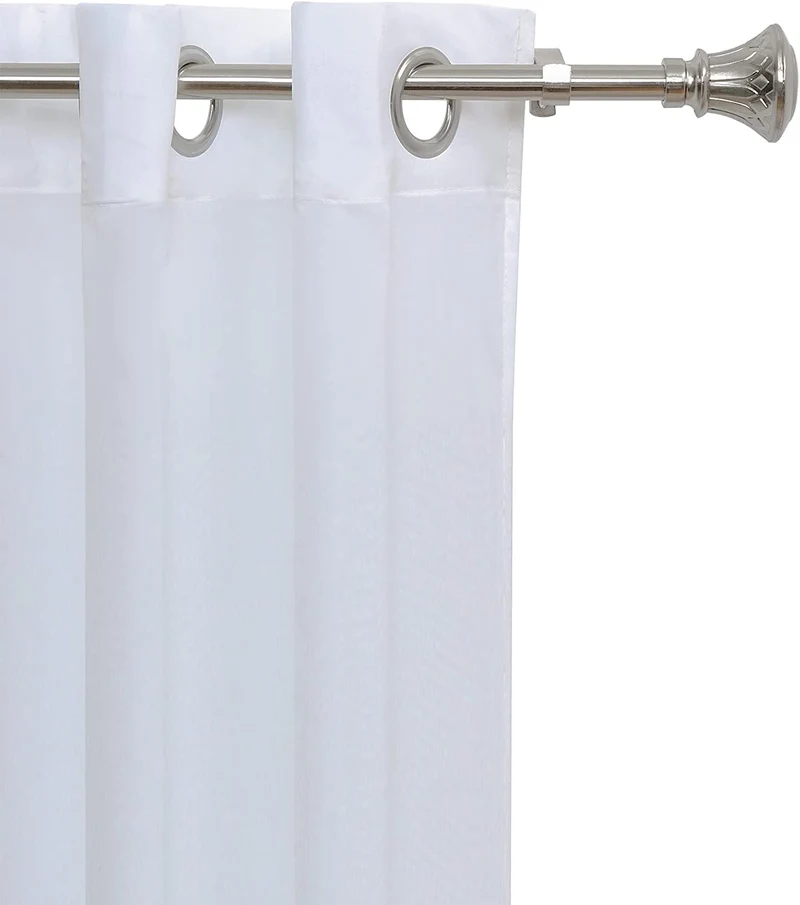 Barra Cortina Extensible Forja Universal - Barra Cortina Decolativa Extensible de Acero incluiye Soportes y Anillos