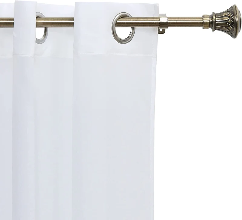 Barra Cortina Extensible Forja Universal - Barra Cortina Decolativa Extensible de Acero incluiye Soportes y Anillos