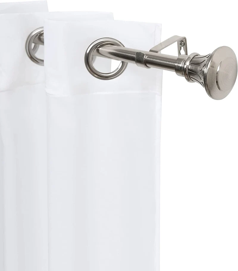 Barra Cortina Extensible Forja Universal - Barra Cortina Decolativa Extensible de Acero incluiye Soportes y Anillos