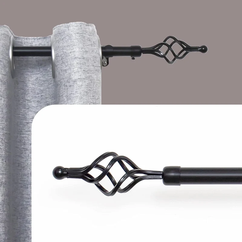 Barra Extensible para Cortina con terminales en forma de Piña