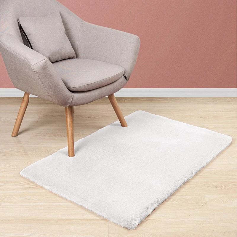 Alfombra De Piel De Conejo Artificial Extra Suave - Alfombra de Pelo para Salón, Habitación, Dormitorio, Forma Rectangular