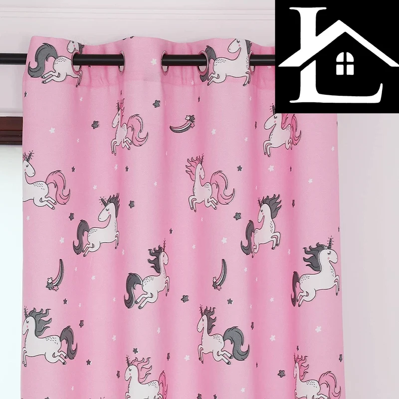 Cortinas Infantiles Niño Semiopaco Dos Paneles de 140x260cm- Cortinas Visillos Juveniles Animales para Habitación Sala de Estar 2 Piezas