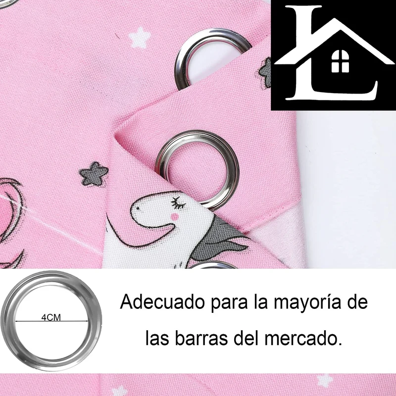 Cortinas Infantiles Niño Semiopaco Dos Paneles de 140x260cm- Cortinas Visillos Juveniles Animales para Habitación Sala de Estar 2 Piezas
