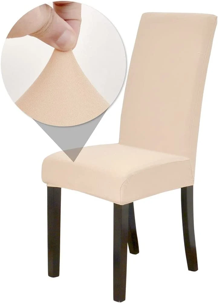 Fundas de Sillas Lisa para Comedor - Funda de Silla Elástica y Ajustable, Desmontables Lavables Cubiertas para Sillas para Comedor Hotel Banquete de Boda Decoración