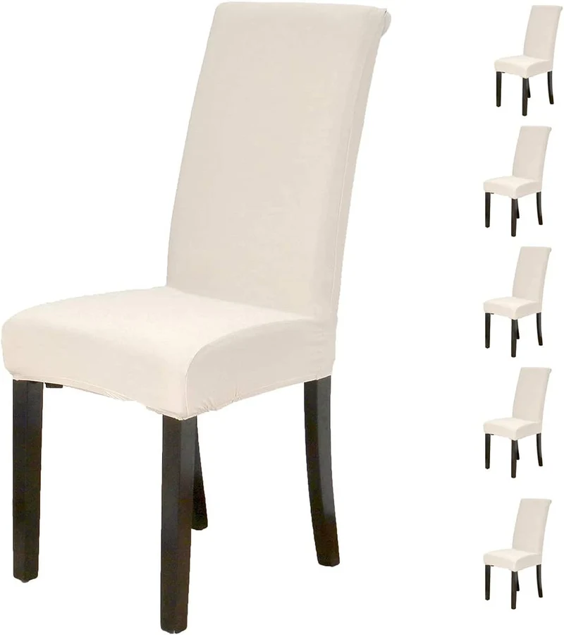 Fundas de Sillas Lisa para Comedor - Funda de Silla Elástica y Ajustable, Desmontables Lavables Cubiertas para Sillas para Comedor Hotel Banquete de Boda Decoración