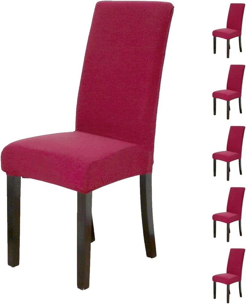 Fundas de Sillas Lisa para Comedor - Funda de Silla Elástica y Ajustable, Desmontables Lavables Cubiertas para Sillas para Comedor Hotel Banquete de Boda Decoración
