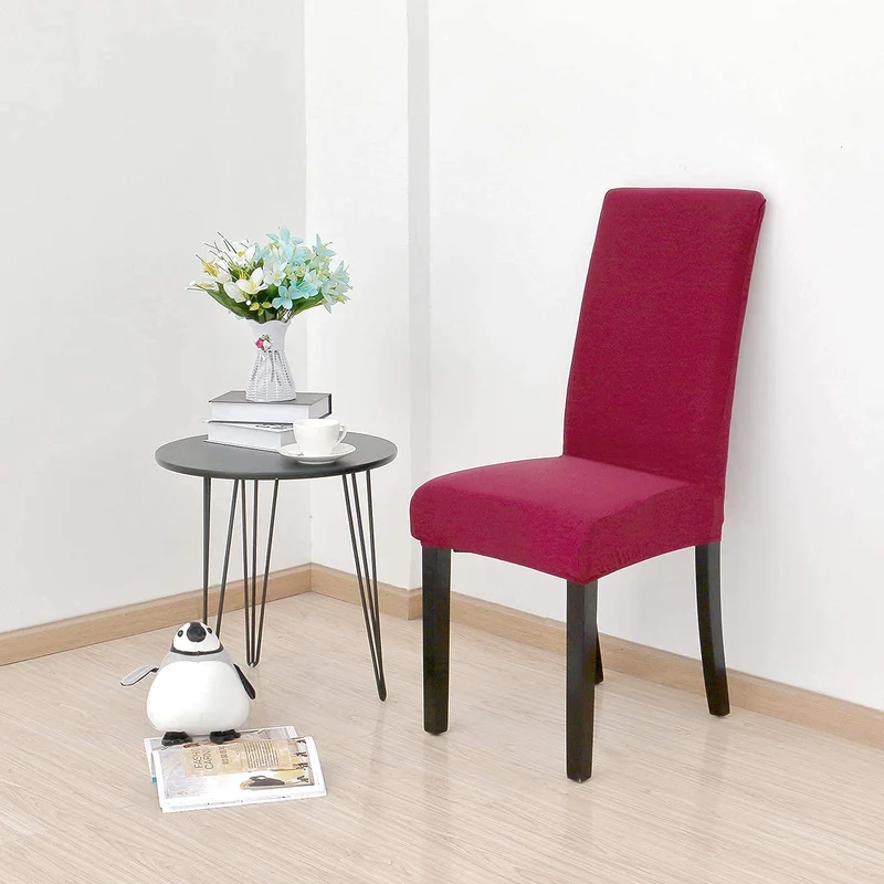 Fundas de Sillas Lisa para Comedor - Funda de Silla Elástica y Ajustable, Desmontables Lavables Cubiertas para Sillas para Comedor Hotel Banquete de Boda Decoración