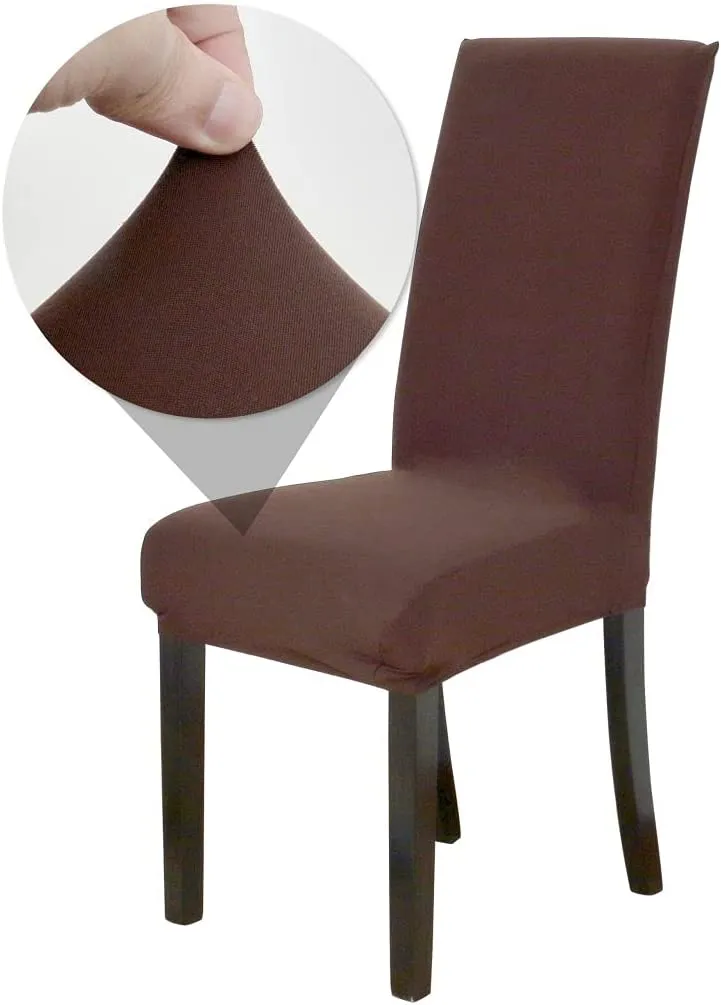 Fundas de Sillas Lisa para Comedor - Funda de Silla Elástica y Ajustable, Desmontables Lavables Cubiertas para Sillas para Comedor Hotel Banquete de Boda Decoración