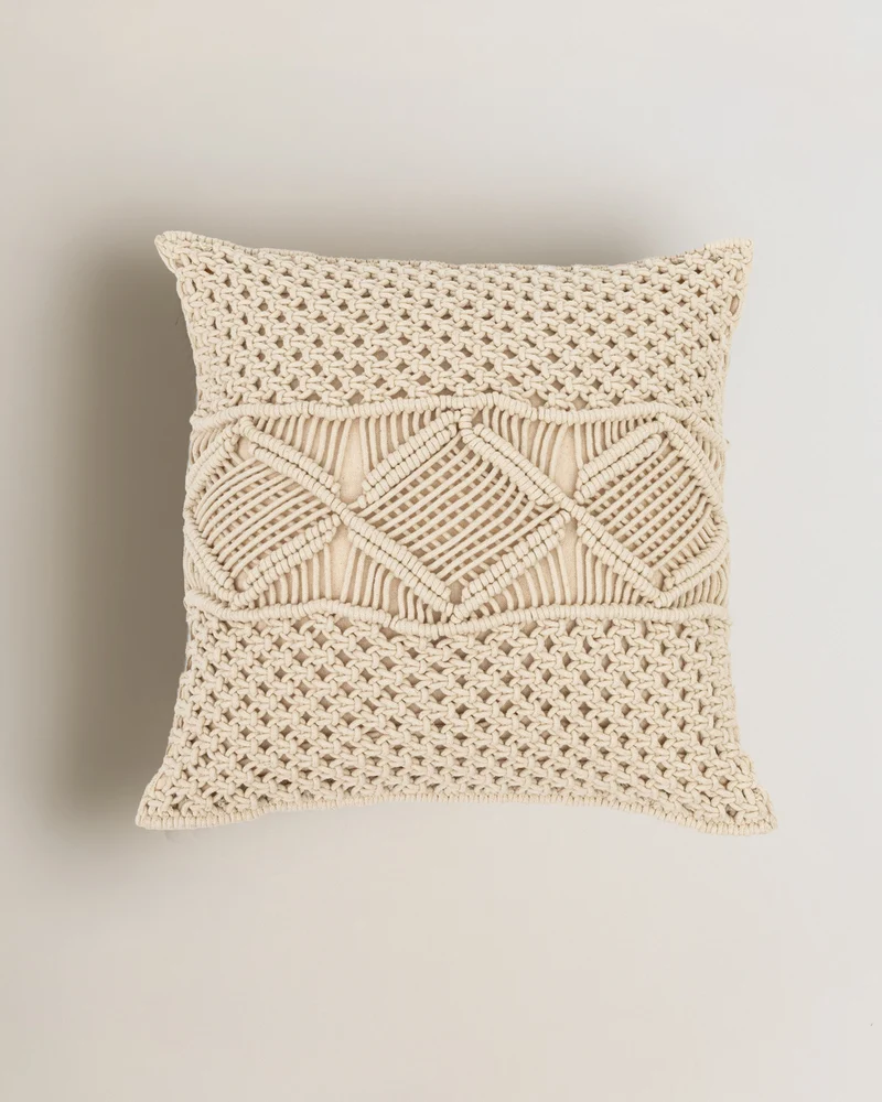 Cojín algodón macrame megara natural