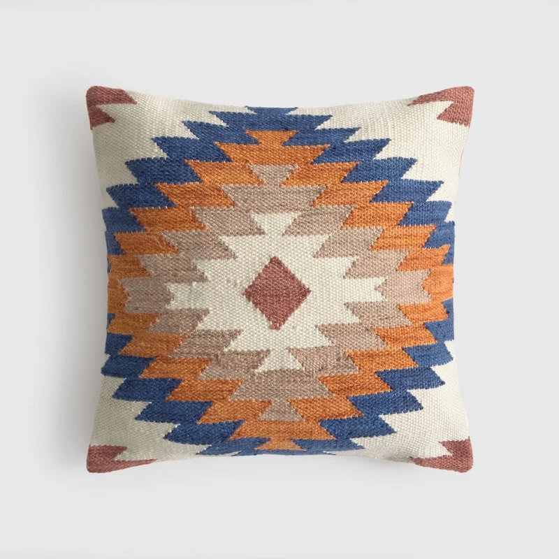 Funda de cojín bordado geométrico Cusco