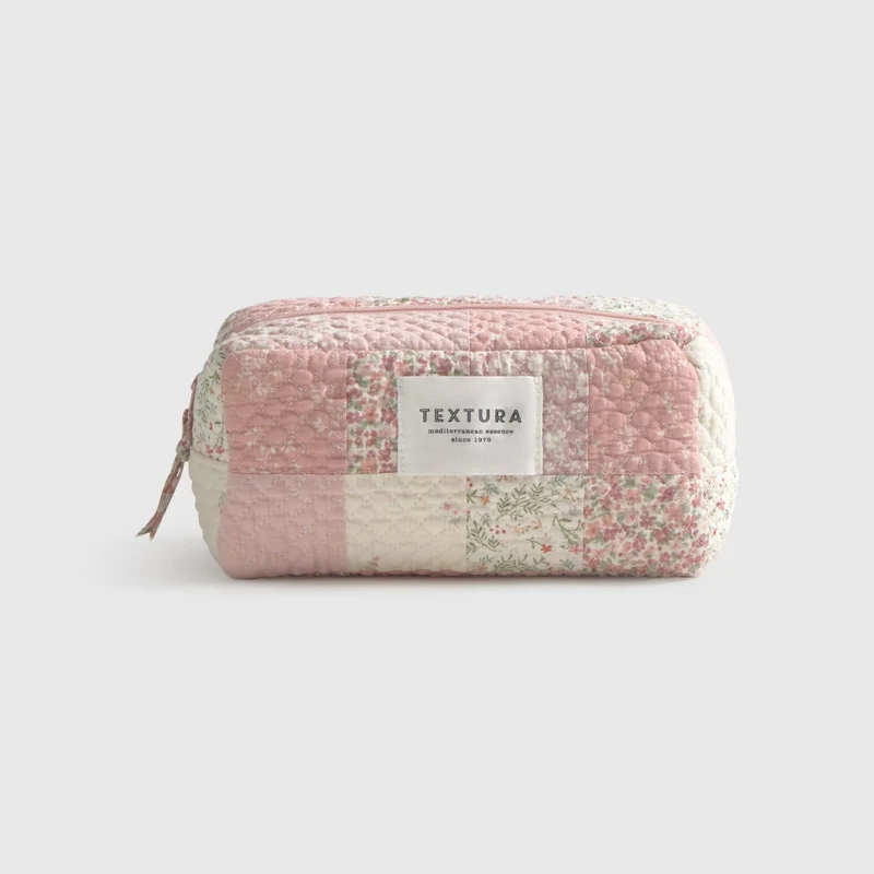 Neceser acolchado algodón patchwork floral Homepatbag