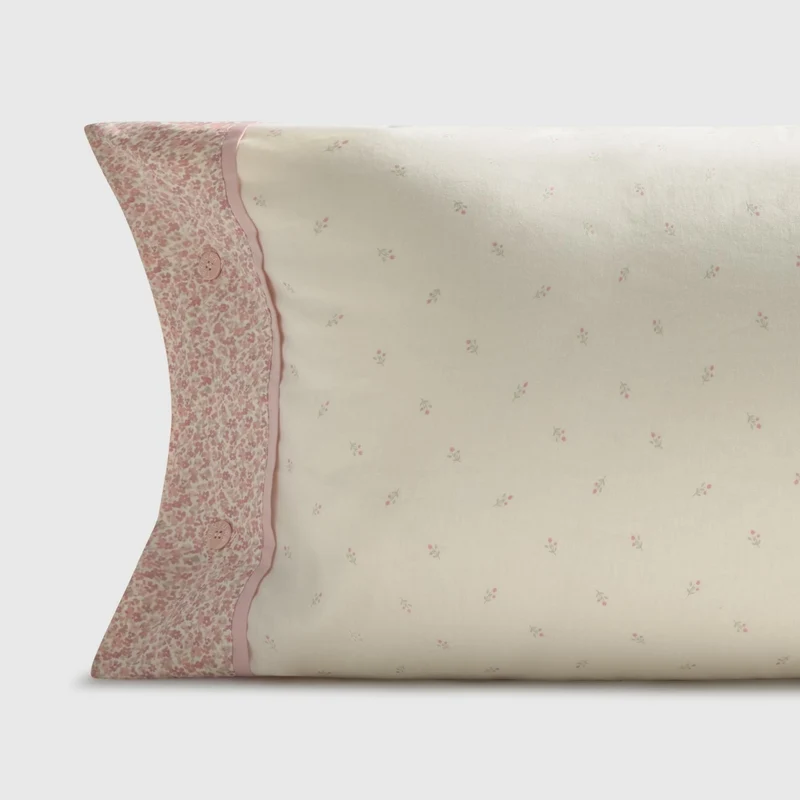 Funda de almohada algodón 180 hilos estampado floral Hompat