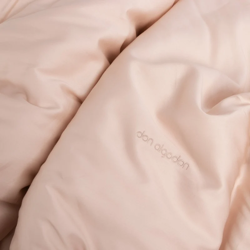Dúo Nórdico Don Algodon Satén 300 Hilos Elba Beige - Set Funda Nórdica + Fundas Almohada