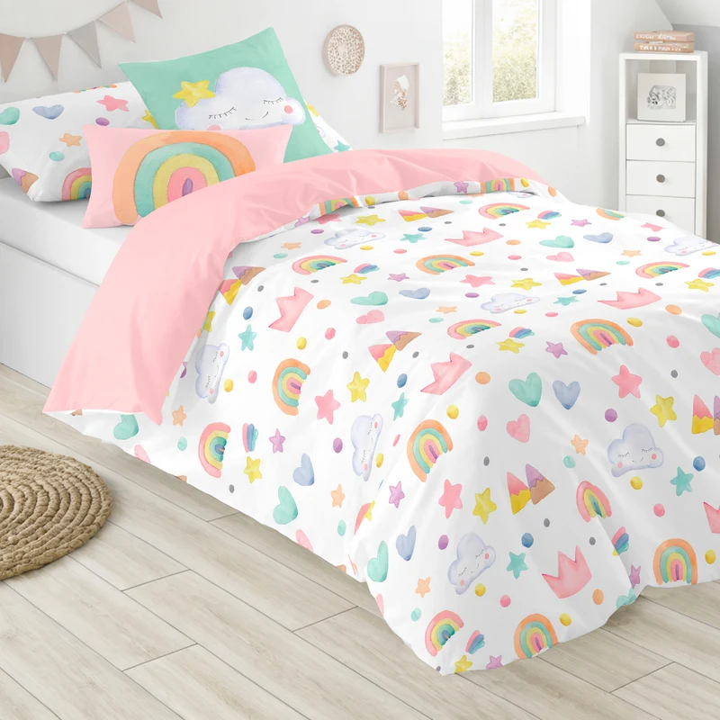 FUNDA NÓRDICA ESTAMPADA INFANTIL CONFETTI 100% ALGODÓN