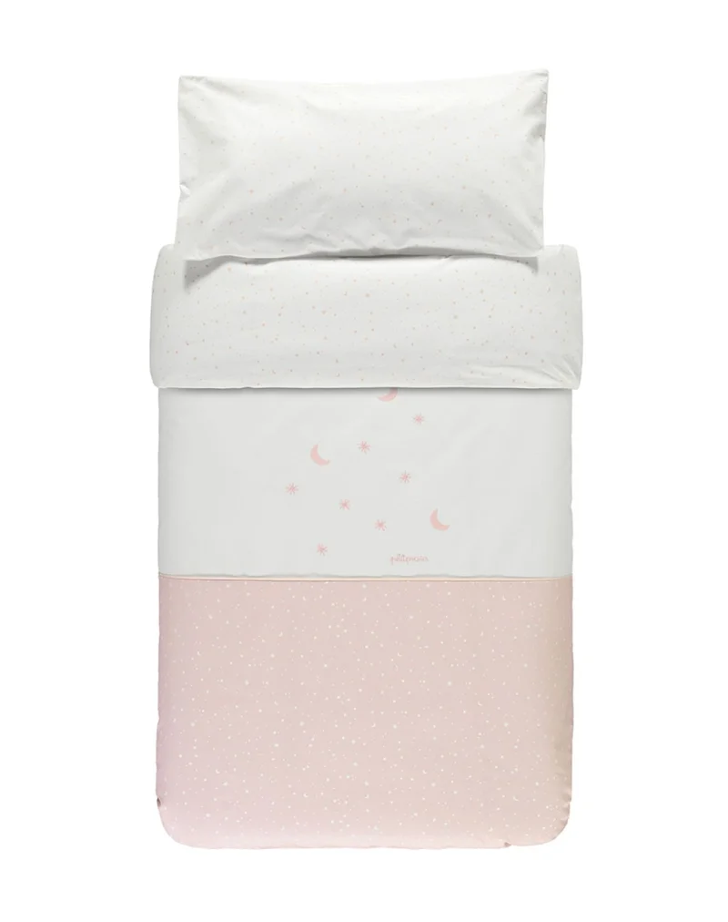 Funda nórdica cuna - COSMOS ROSA