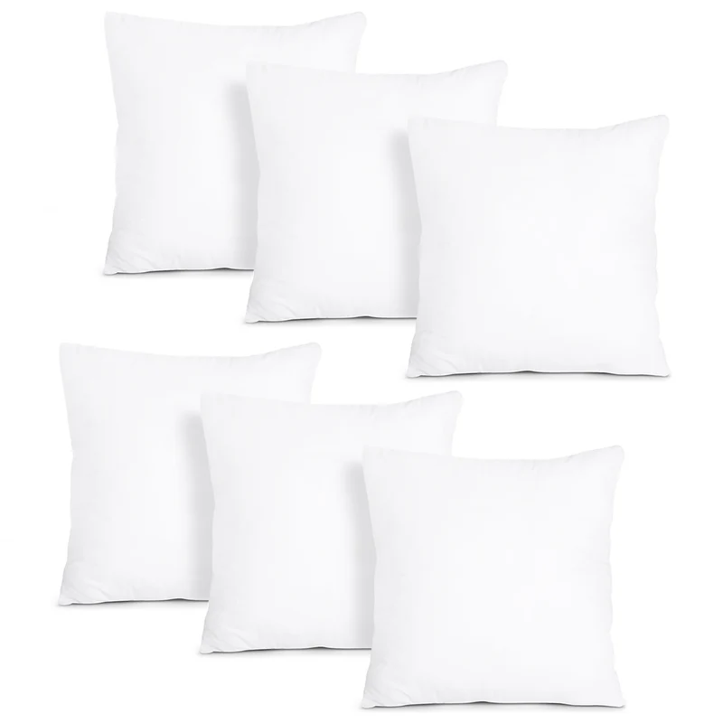 Relleno de cojín de fibra hueca de alta recuperación - Pack 6 rellenos - 50x50 cm
