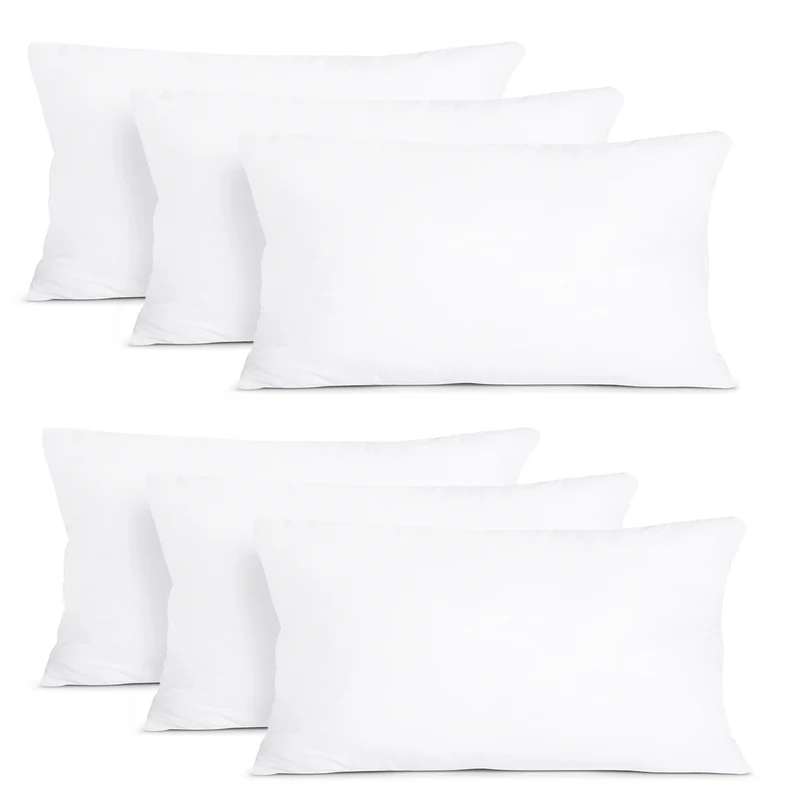 Relleno de cojín de fibra hueca de alta recuperación - Pack 6 rellenos - 30x50 cm