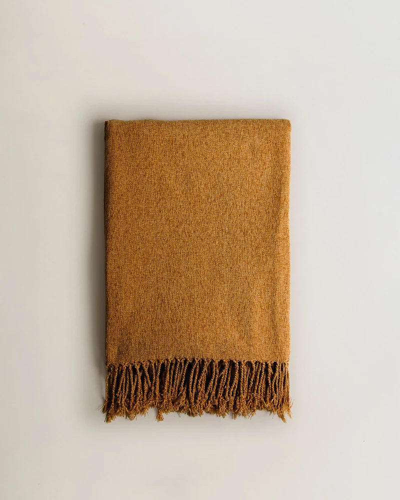 Plaid Chenilla Ocre