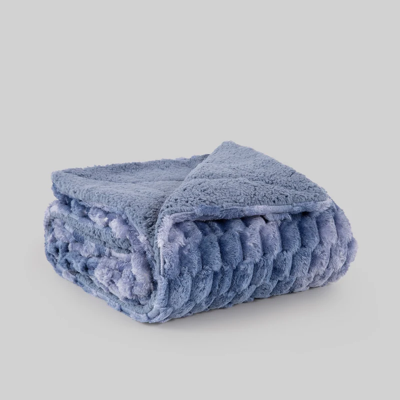 Manta Karamelo Degrade Azul