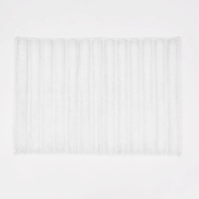 Alfombra Baño Don Algodon Ribs Blanco