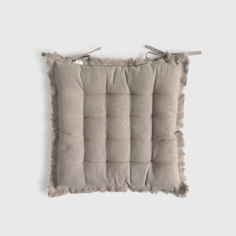 Cojín de silla algodón acolchado con flecos Flepade