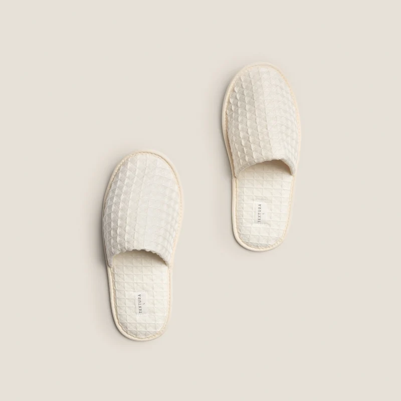 Zapatillas de algodón orgánico waffle Mimospa