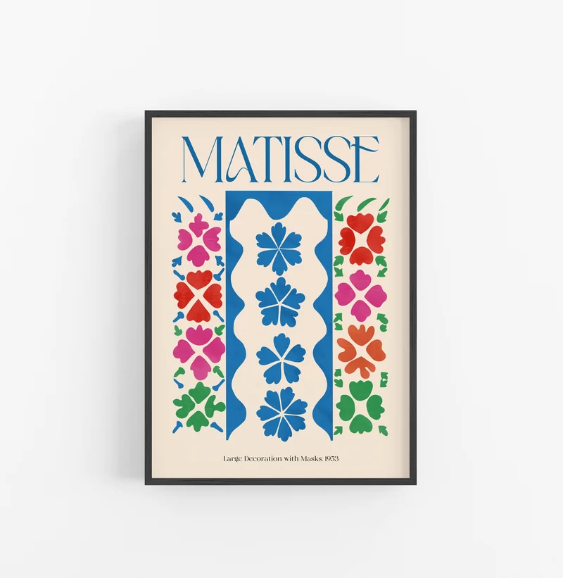 Cuadro Matisse Large Decoration With Flower Masks