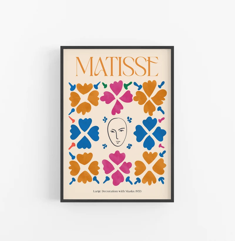 Cuadro Matisse Large Decoration With Masks