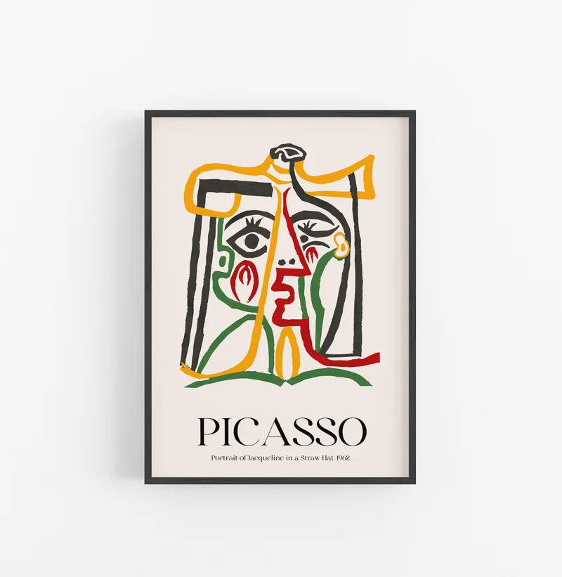 Cuadro Picasso Portrait Of Jaqueline In A Straw Hat