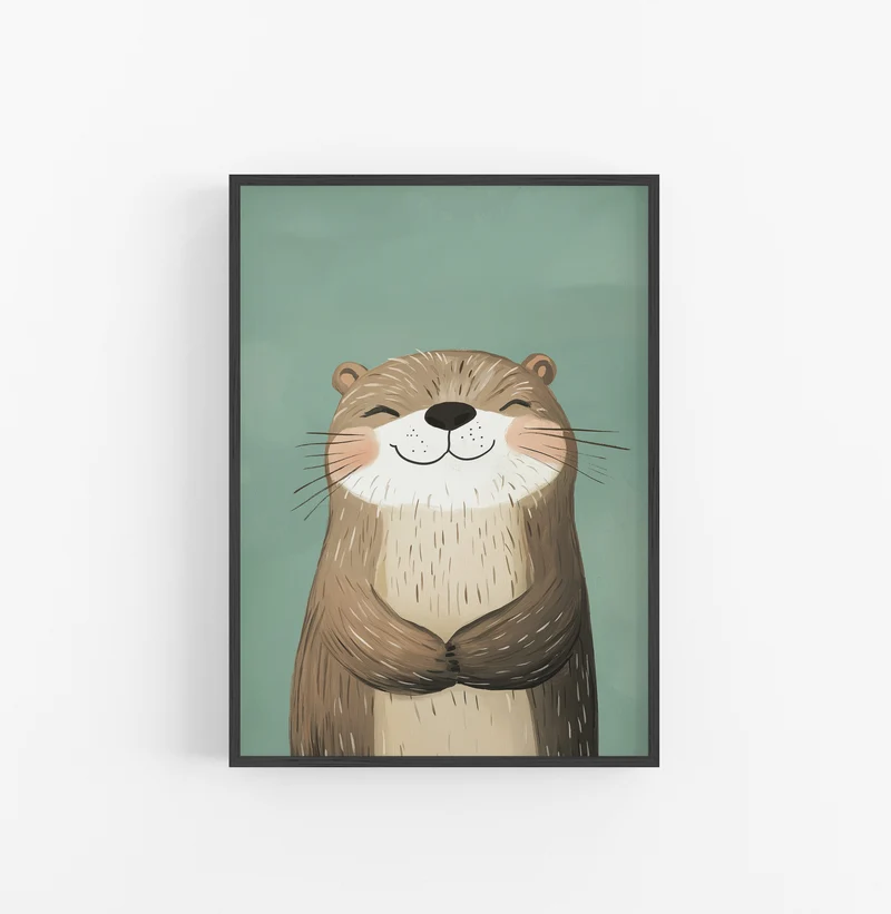 Cuadro Ilustracion topo Nataural Verde
