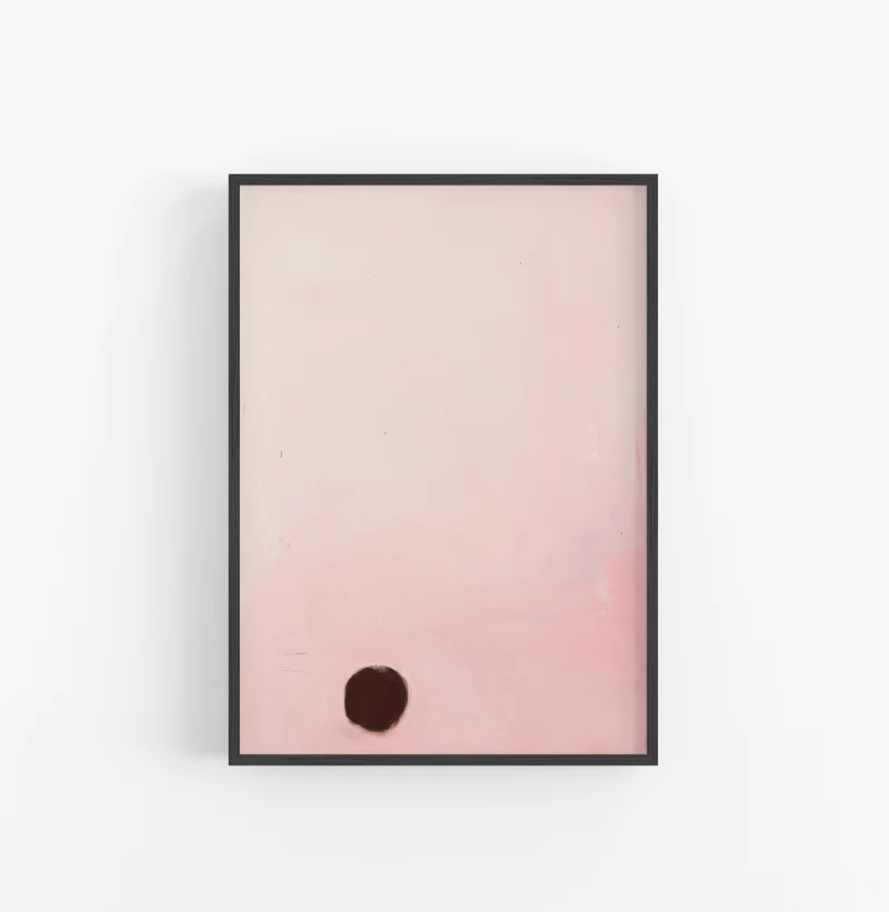 Cuadro con Marco Minimalista Pastel Rosado Marron
