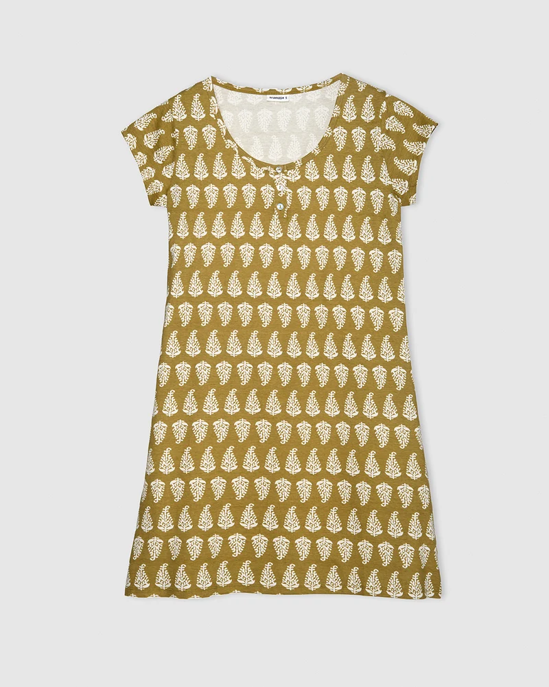 Camisón corto de algodón naveira cuerda