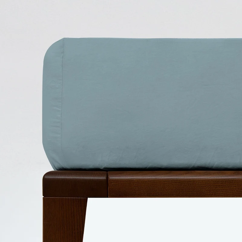 Sábana Bajera con Elástico Stonewash 160x200 | STON | Azul