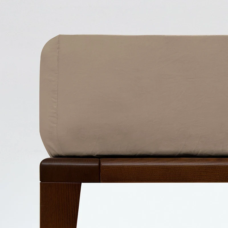 Sábana Bajera con Elástico Stonewash 180x200 | STON | Beige Oscuro