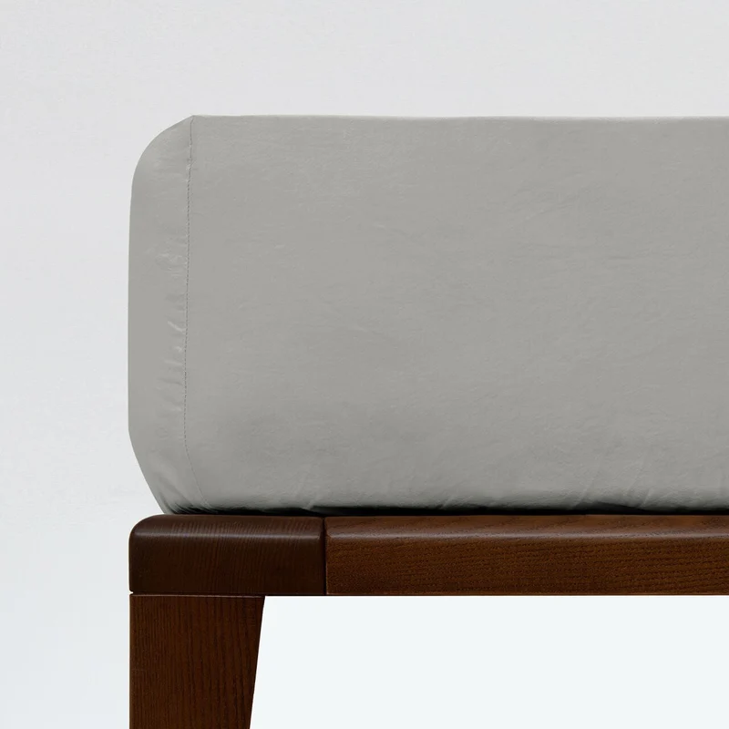 Sábana Bajera con Elástico Stonewash 180x200 | STON | Gris Claro