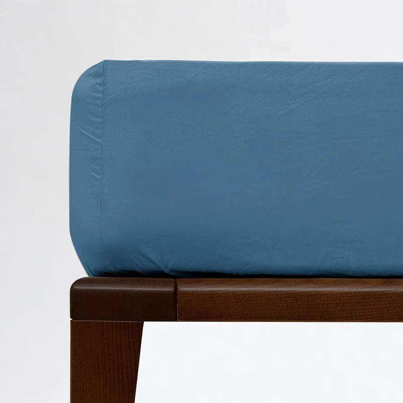 Sábana Bajera con Elástico Stonewash 180x200 | STON | Azul Oscuro