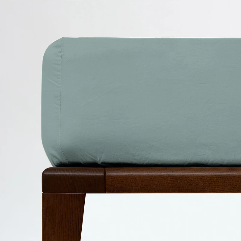 Sábana Bajera con Elástico Stonewash 180x200 | STON | Verde Agua