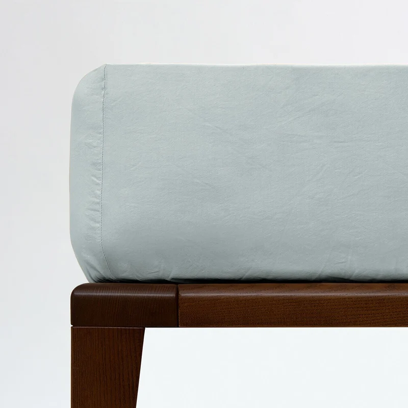 Sábana Bajera con Elástico Stonewash 180x200 | STON | Azul Claro