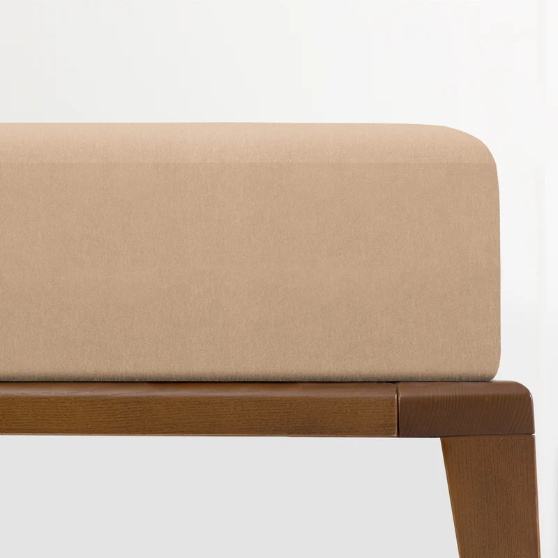 Sábana Bajera de Franela con Elástico 140x200 | CHARM | Beige Arena Cama Doble