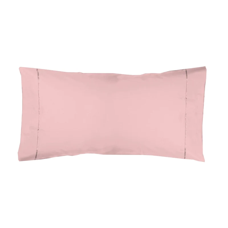 Funda almohada Algodón Percal de 200 hilos Rosa Palo