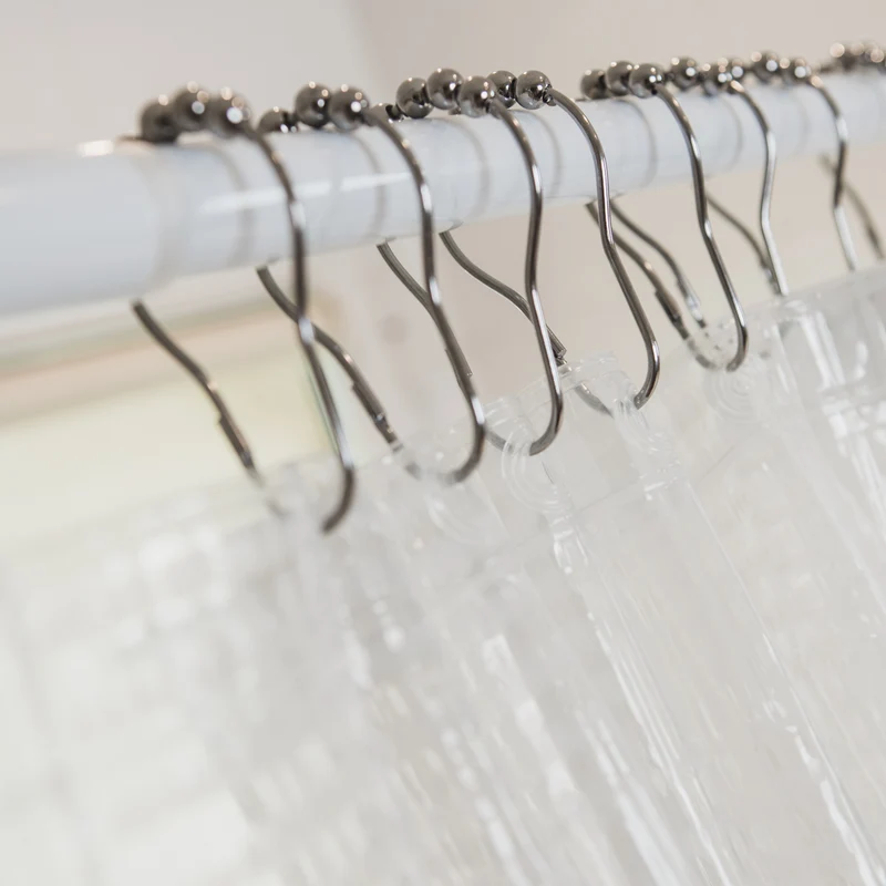 Ganchos De Cortina De Baño Roller Metal