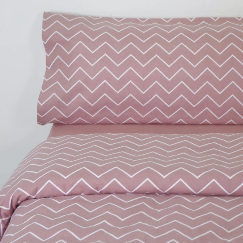 Funda nórdica franela zig zag siena