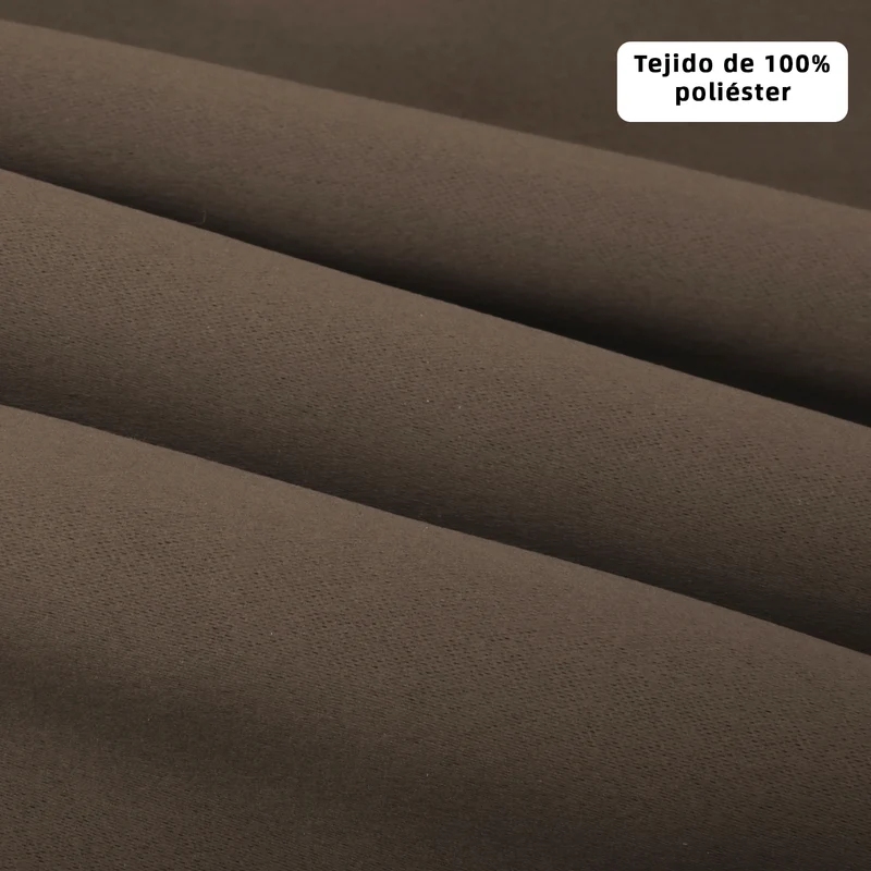 Cortinas Opacas, Blackout, Térmicas Aislantes del Frio y del Calor- Marrón
