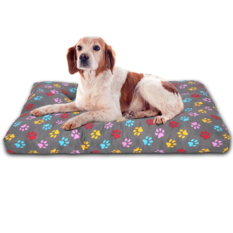 Cama de Mascota, Colchón o Colchoneta Reversible Estampada- Huellas