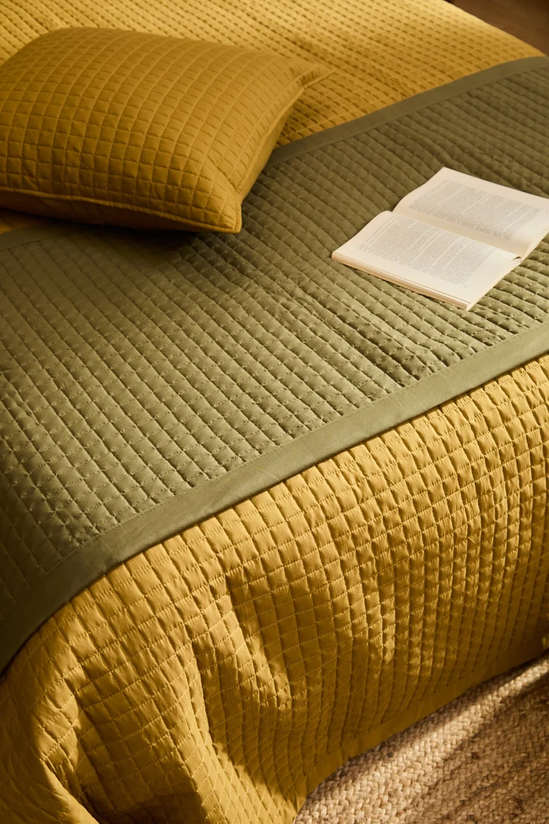 Topper acolchado verde Narbonne