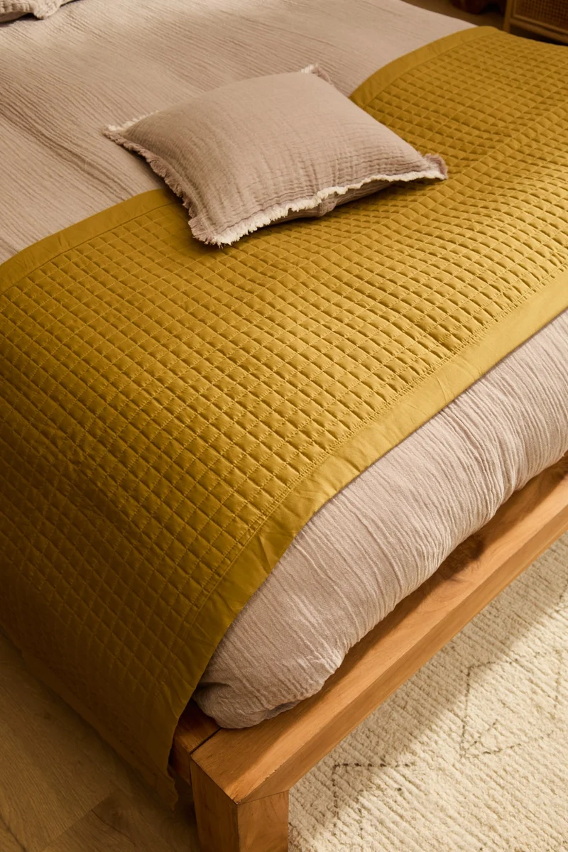 Topper acolchado mostaza Narbonne